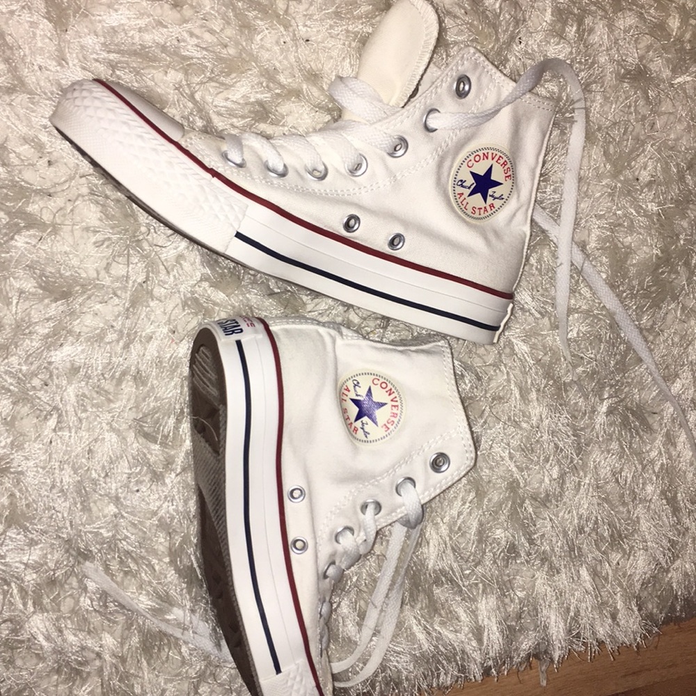 white high top converse. very good condition!!